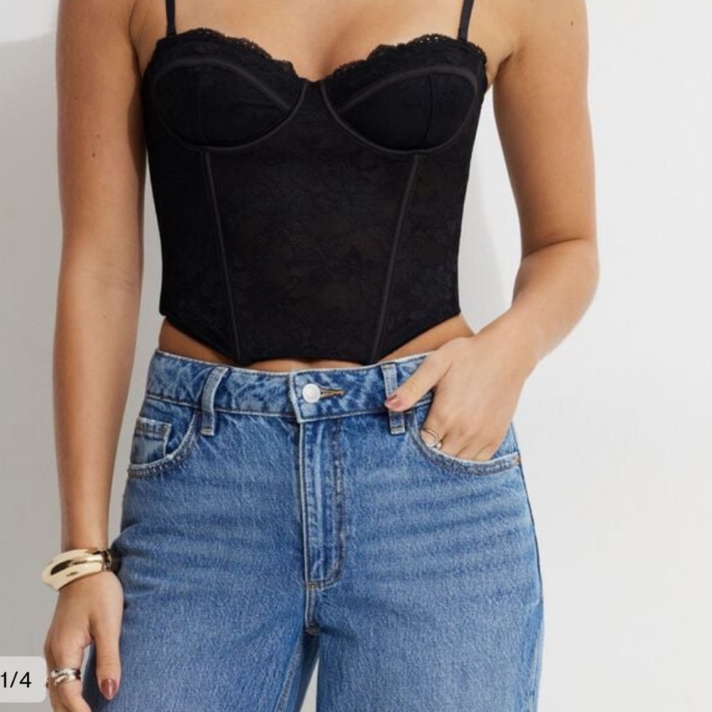 Dynamite Black Fitted Crop Bodysuit